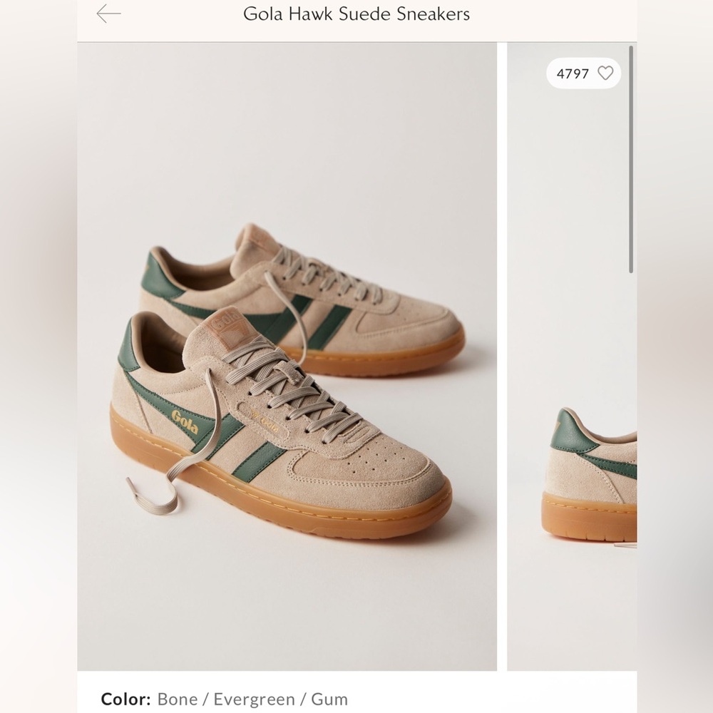 Gola Hawk Suede Sneakers NIB